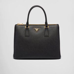 New Prada Galleria Saffiano leather large bag Black